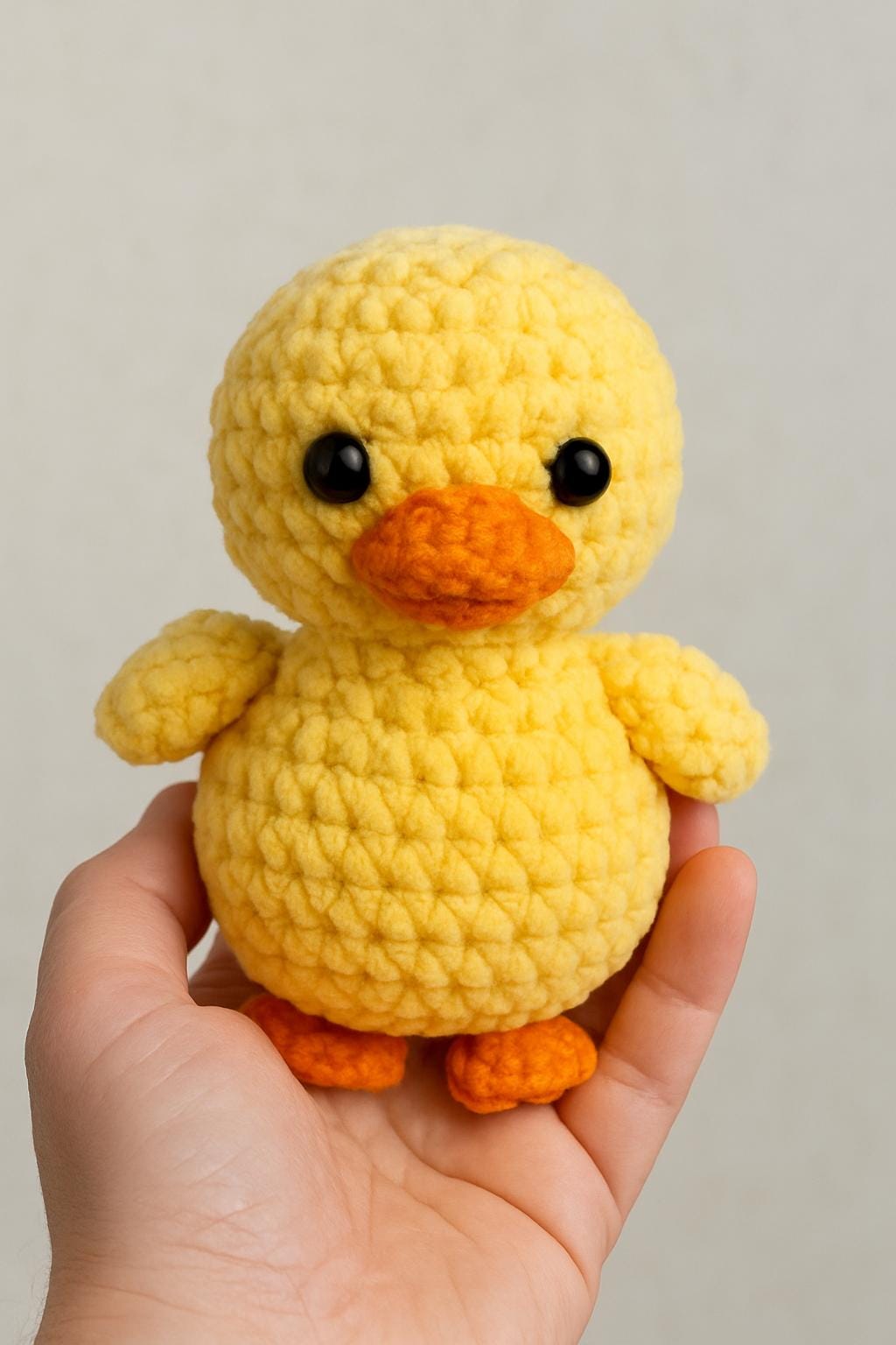 No-Sew Crochet Duck Plush Pattern | Chunky Chenille Amigurumi PDF Digital File BBM