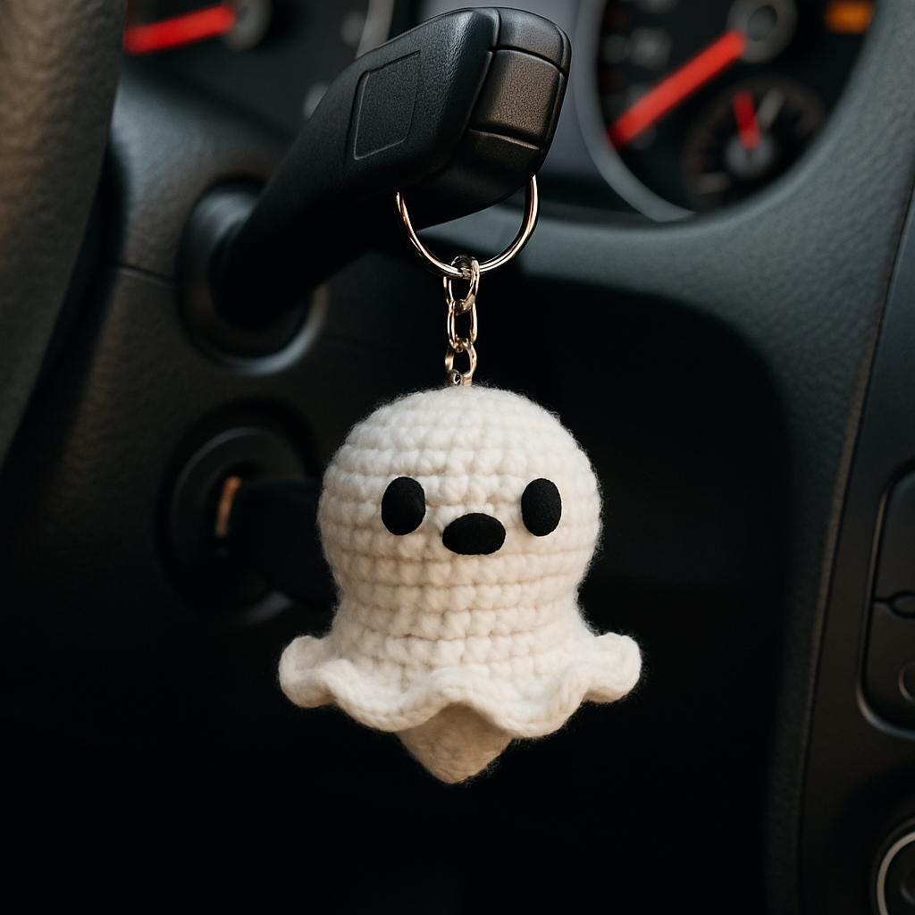 Ghost Crochet Pattern PDF | Easy Amigurumi Keychain Plush DIY BBM