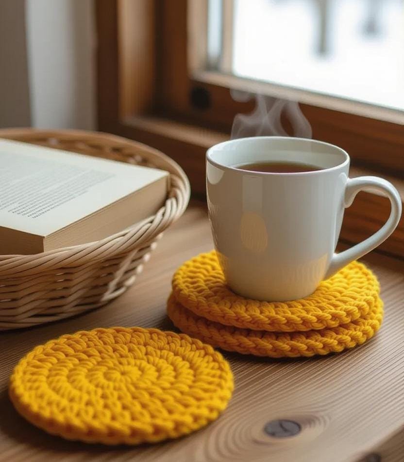Cozy Round Coaster & Box-Style Holder Crochet Pattern | Front Gap or Solid Wall Holder BBM