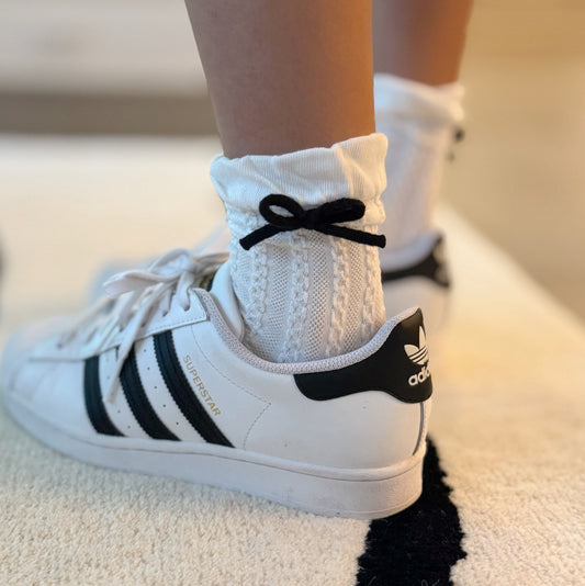 Adorable Yarn Bow Socks Set Of 2 Yiwu Liuqiao Trading Co.