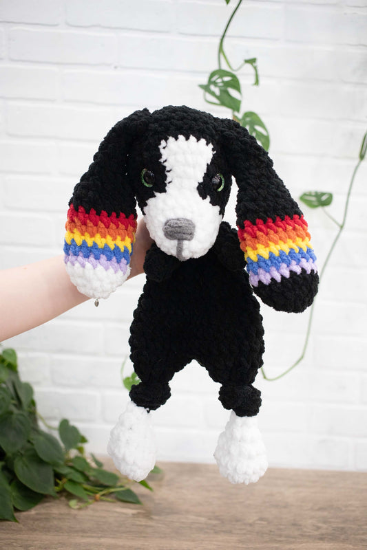 Crochet Puppy Dog Lovey, Crochet Stuffed Animal, Amigurumi Puppy Snuggler The McGarvey Workshop