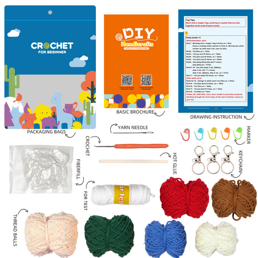 Christmas Gnome Set. Gnome Amigurumi DIY Crochet Kit Wizardi F07N8-M26 Wizardi