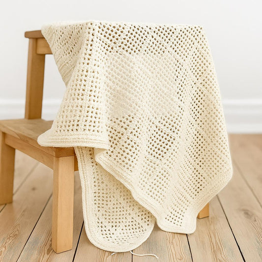 Crochet Baby Blanket Pattern PDF | Easy Summer Filet Design DIY BBM