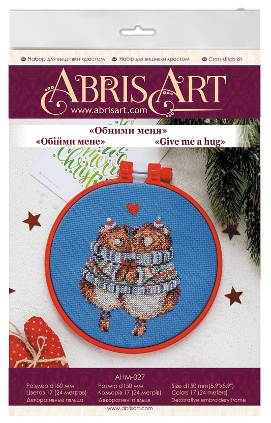 Cross stitch kit Give me a hug AHM-027 Abris Art