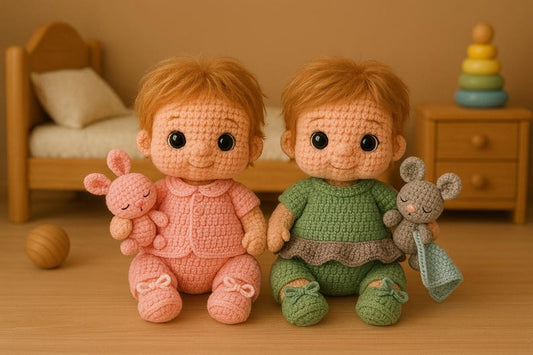 Baby Doll Crochet Pattern PDF | Amigurumi Baby with Clothes, Basket & Accessories | DIY Soft Toy | Instant Download BBM