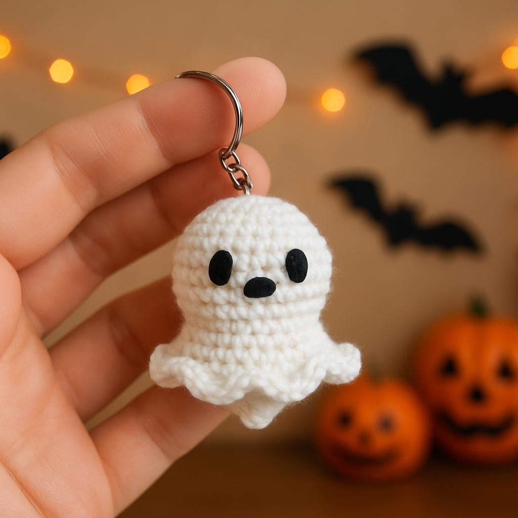 Ghost Crochet Pattern PDF | Easy Amigurumi Keychain Plush DIY BBM