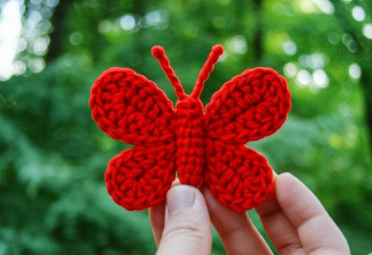 Crochet Butterfly Pattern: Easy Amigurumi Appliqué (PDF Download) BBM