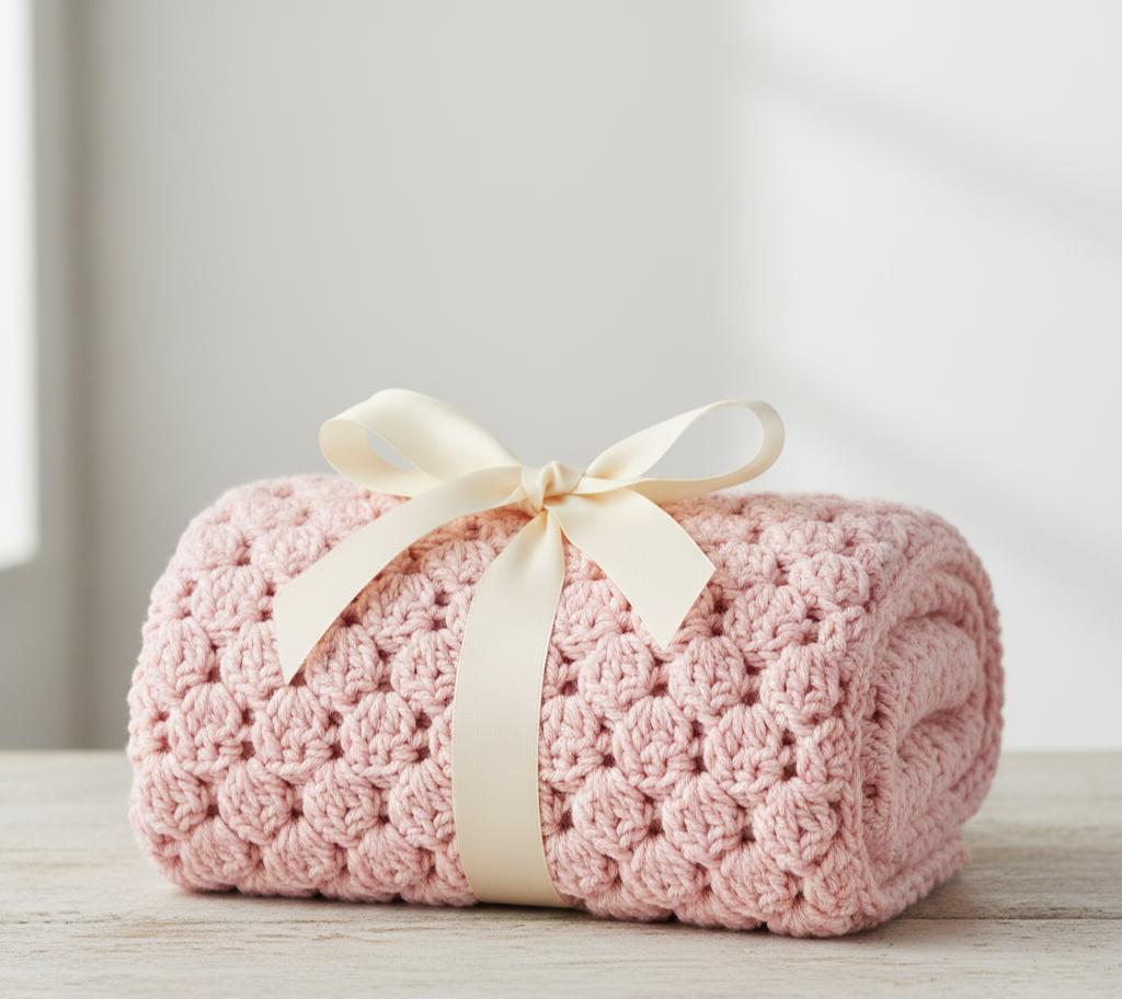 Cozy Shell Stitch Baby Blanket Crochet Pattern PDF | Beginner Friendly Striped or Solid Tutorial BBM