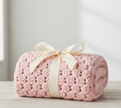 Cozy Shell Stitch Baby Blanket Crochet Pattern PDF | Beginner Friendly Striped or Solid Tutorial BBM