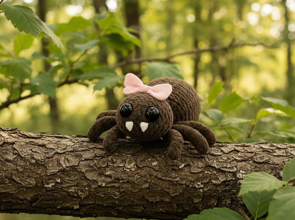 Crochet Spider Plush Pattern PDF – Amigurumi Halloween Toy, Soft Stuffed Animal, Beginner Friendly BBM