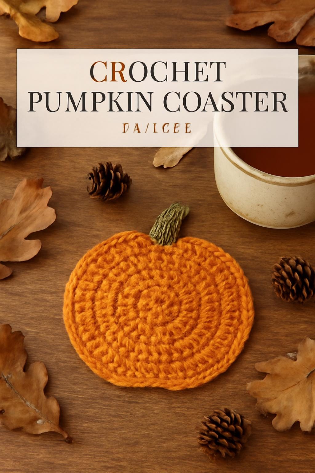 Pumpkin Coaster Crochet Pattern PDF | Beginner-Friendly Fall Decor | Quick Easy Gift | Halloween & Thanksgiving Home BBM