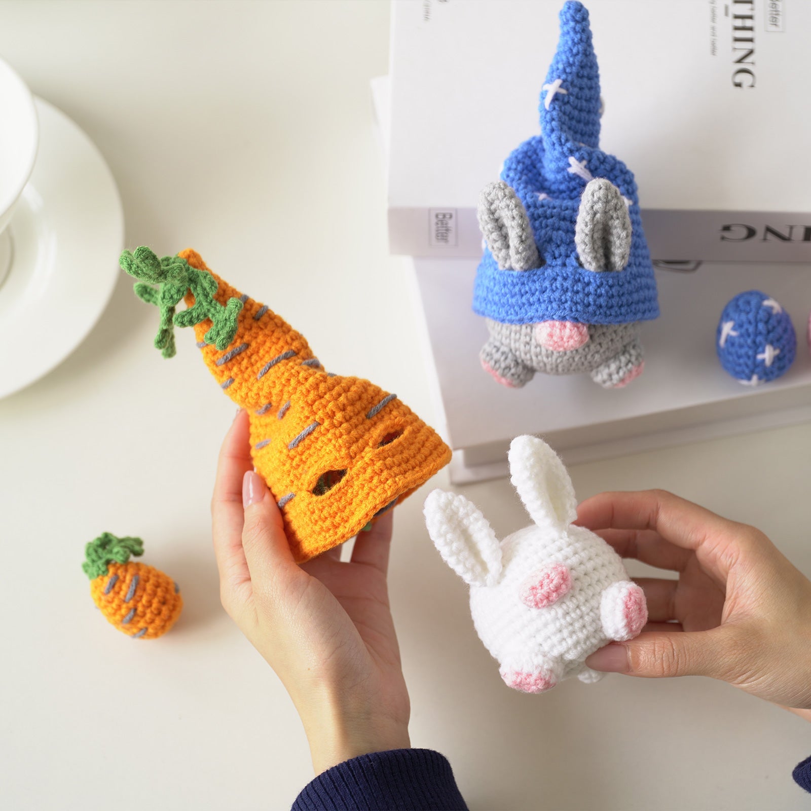 Rabbits Amigurumi DIY Crochet Kit Wizardi F07N8-M144 Wizardi