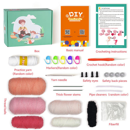 Flamingos Amigurumi DIY Crochet Kit Wizardi F07N8-M205 Wizardi