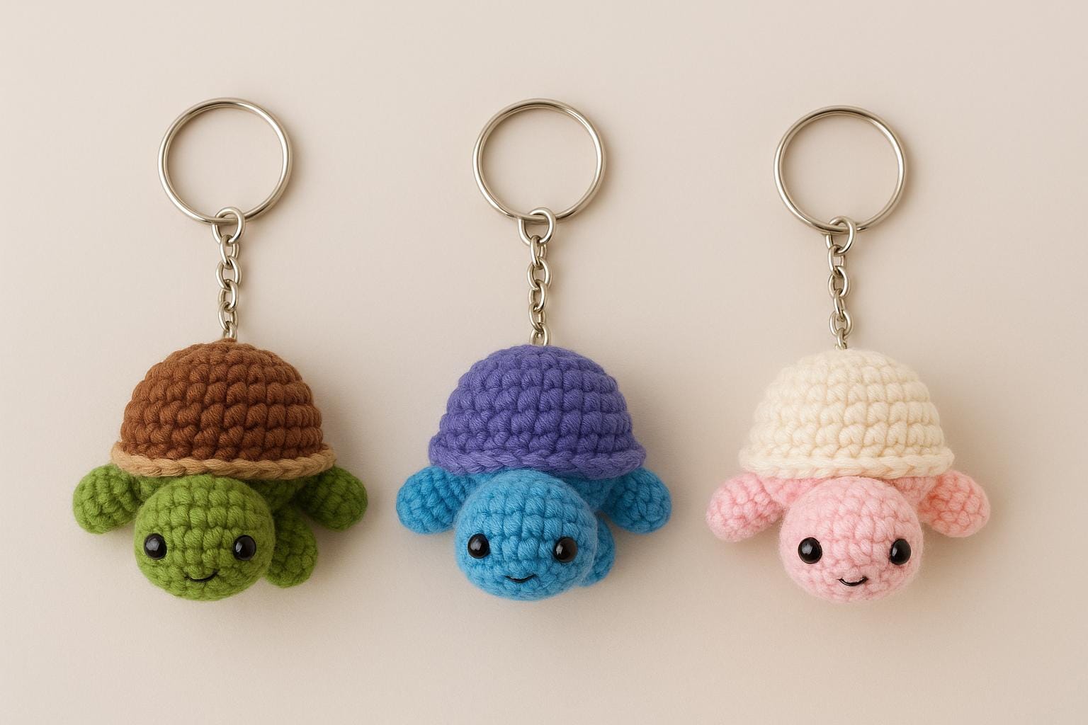 Turtle Crochet Pattern PDF | Beginner-Friendly Amigurumi Keychain DIY BBM