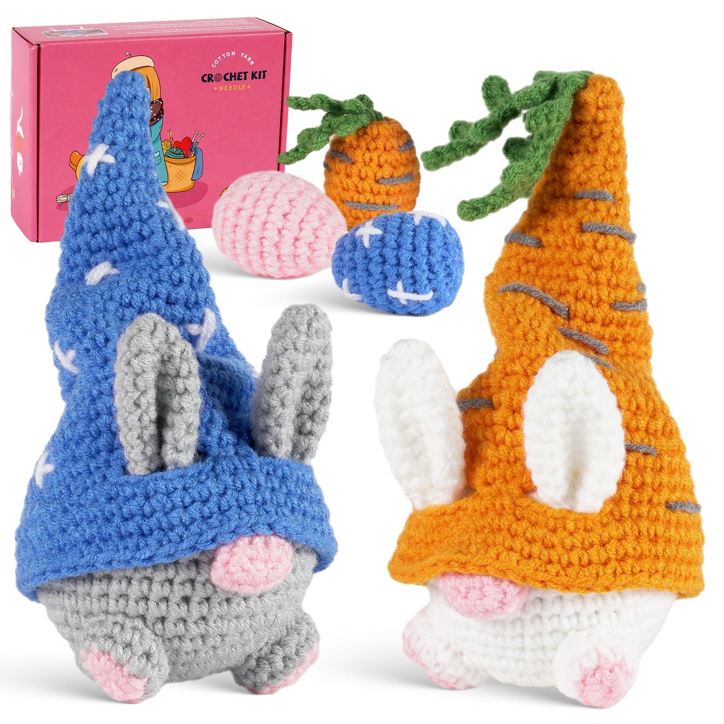 Rabbits Amigurumi DIY Crochet Kit Wizardi F07N8-M144 Wizardi