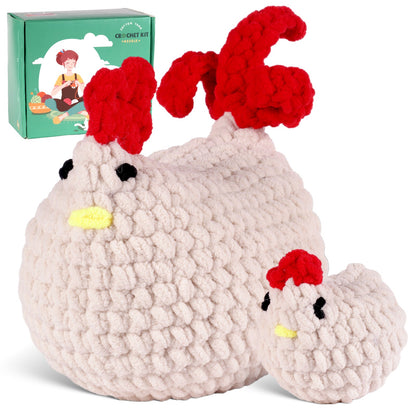 Hen and Chicken Amigurumi DIY Crochet Kit Wizardi F07N8-M147 Wizardi