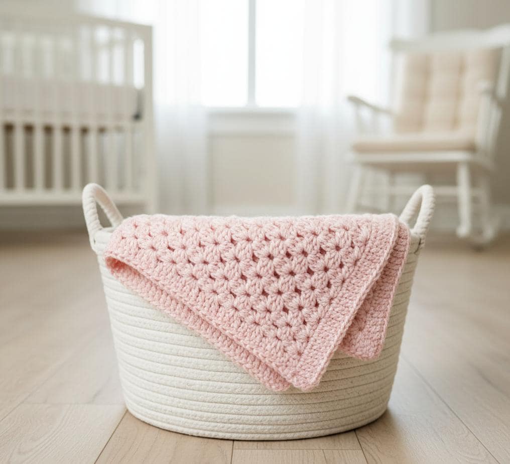Cozy Shell Stitch Baby Blanket Crochet Pattern PDF | Beginner Friendly Striped or Solid Tutorial BBM