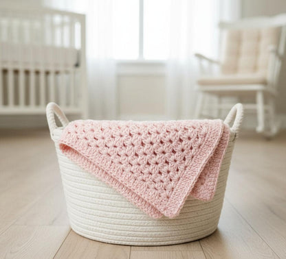 Cozy Shell Stitch Baby Blanket Crochet Pattern PDF | Beginner Friendly Striped or Solid Tutorial BBM