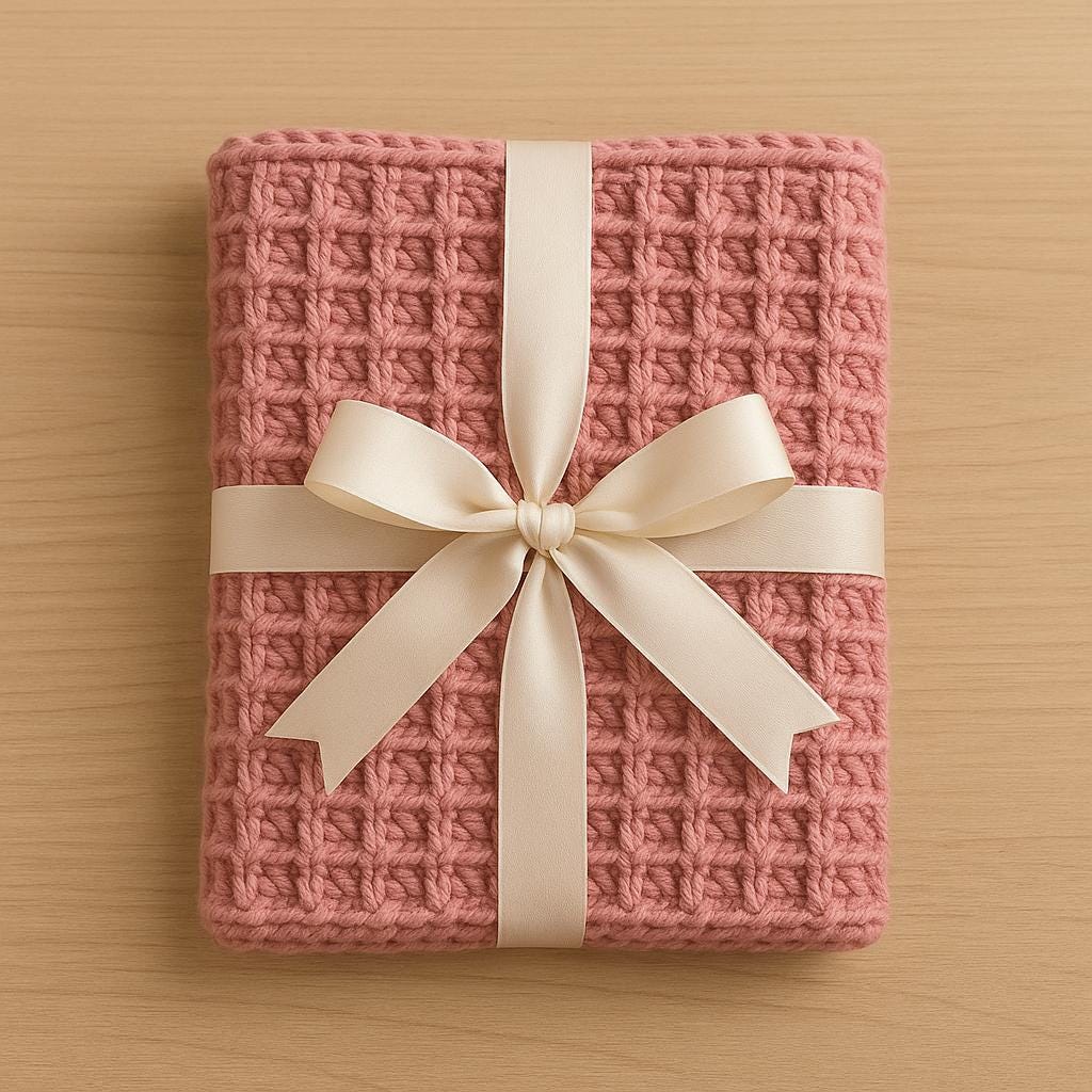 Waffle Stitch Crochet Blanket Pattern | Textured Afghan Throw PDF BBM