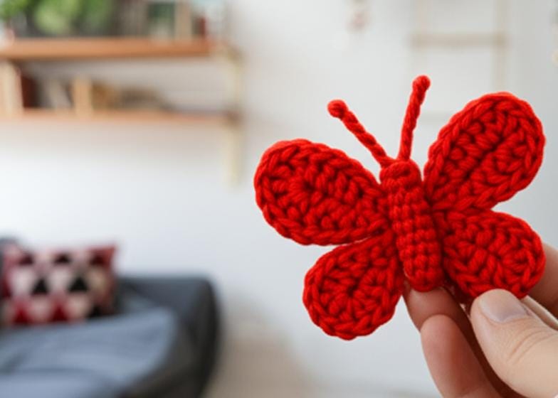 Crochet Butterfly Pattern: Easy Amigurumi Appliqué (PDF Download) BBM