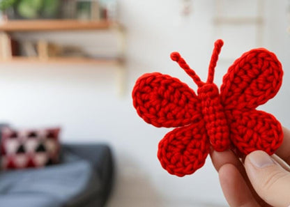 Crochet Butterfly Pattern: Easy Amigurumi Appliqué (PDF Download) BBM