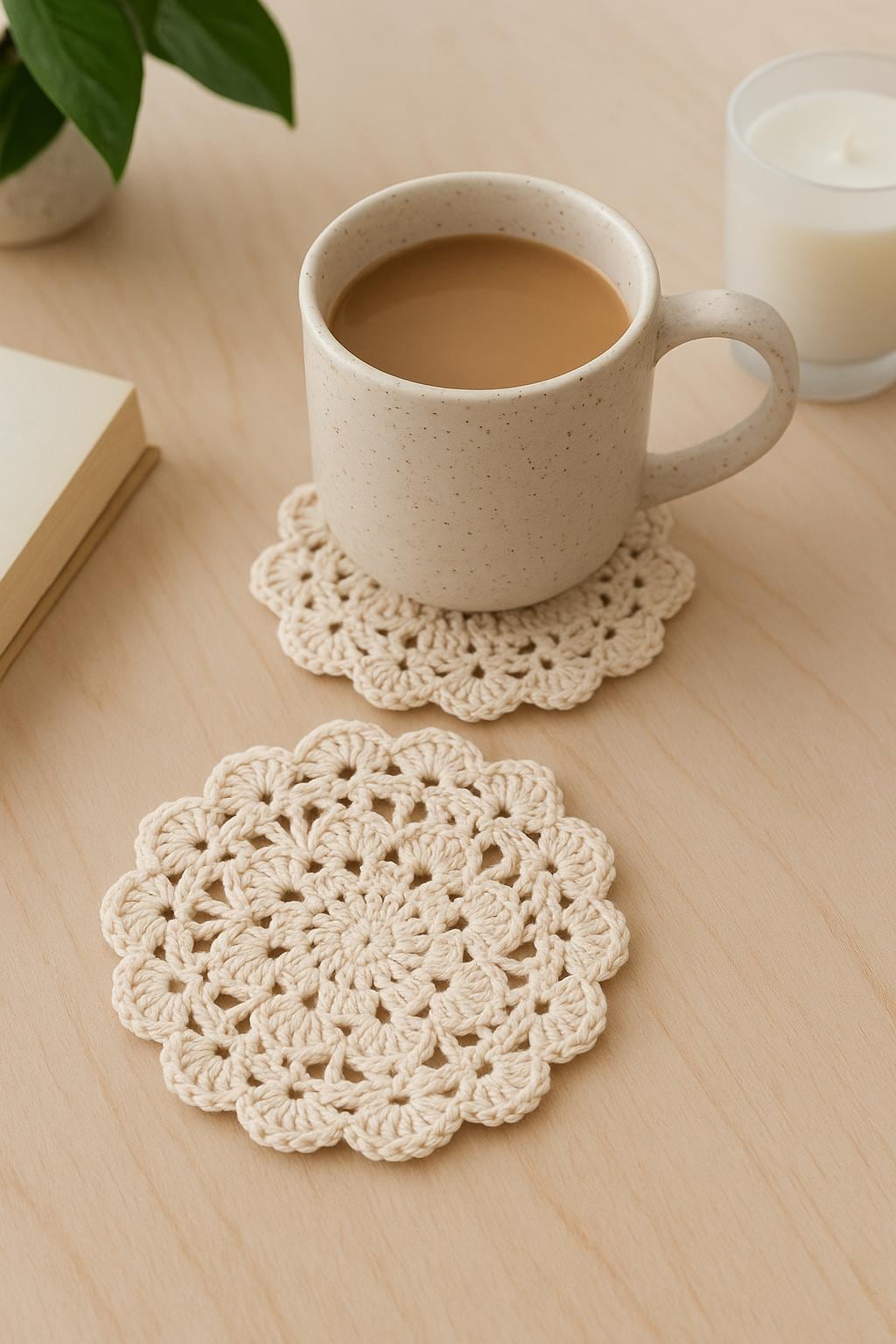 Mandala Crochet Coaster Pattern: Beginner-Friendly PDF (Instant Download) BBM