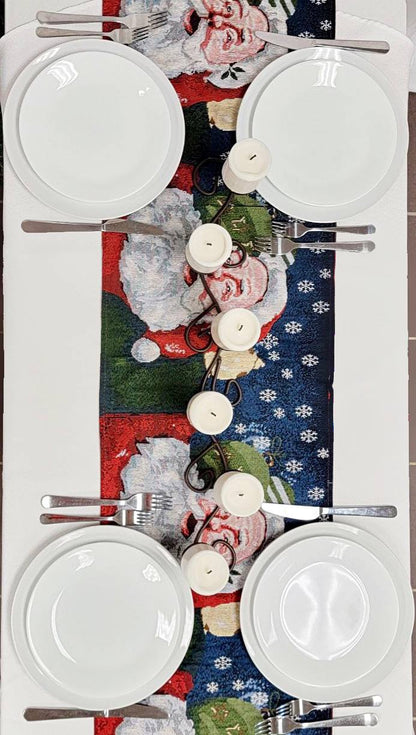 Santa Claus Christmas Table Runner F07M5-8C Wizardi