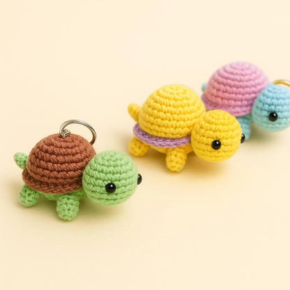 Mini Turtle Crochet Pattern PDF | Amigurumi Animal Keychain DIY Tutorial BBM