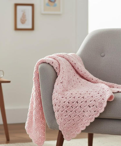 Easy Shell Stitch Crochet Baby Blanket Pattern: Beginner PDF (Digital Download BBM