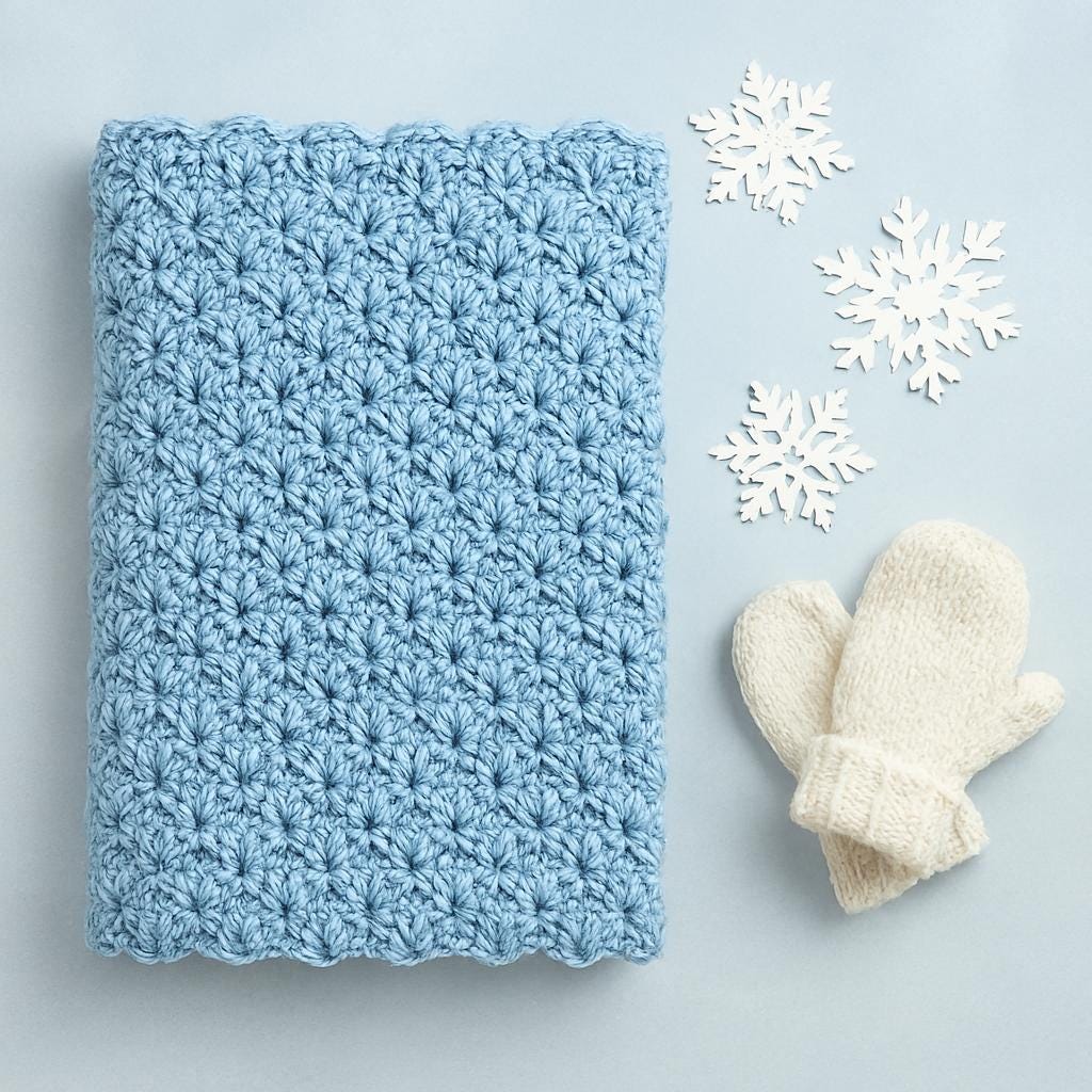 shell Stitch Blanket Crochet Pattern PDF | Quick & Easy Beginner Tutorial BBM