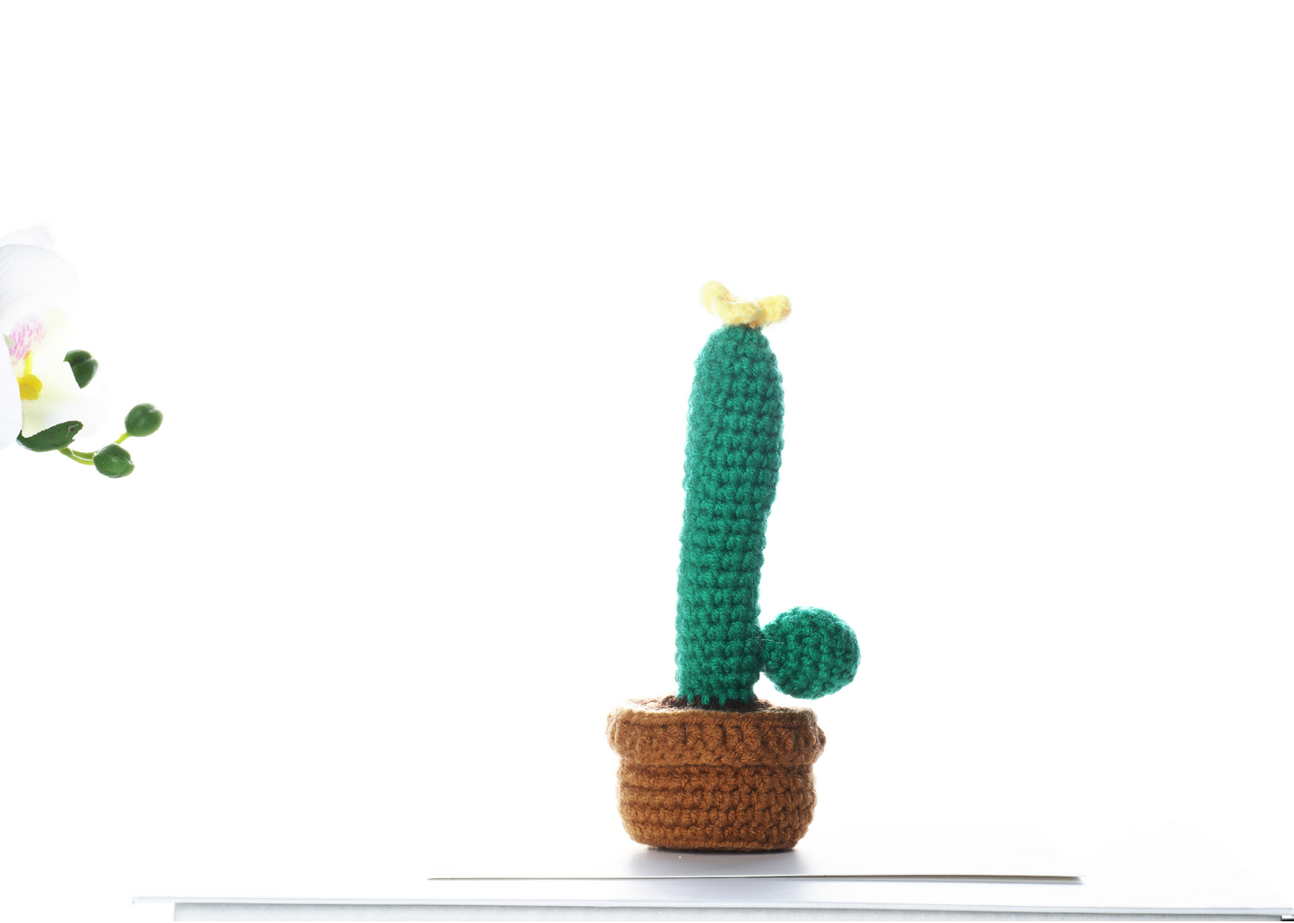 Cactus with Flowers. Potted Plant Amigurumi DIY Crochet Kit Wizardi F07N8-M18 Wizardi