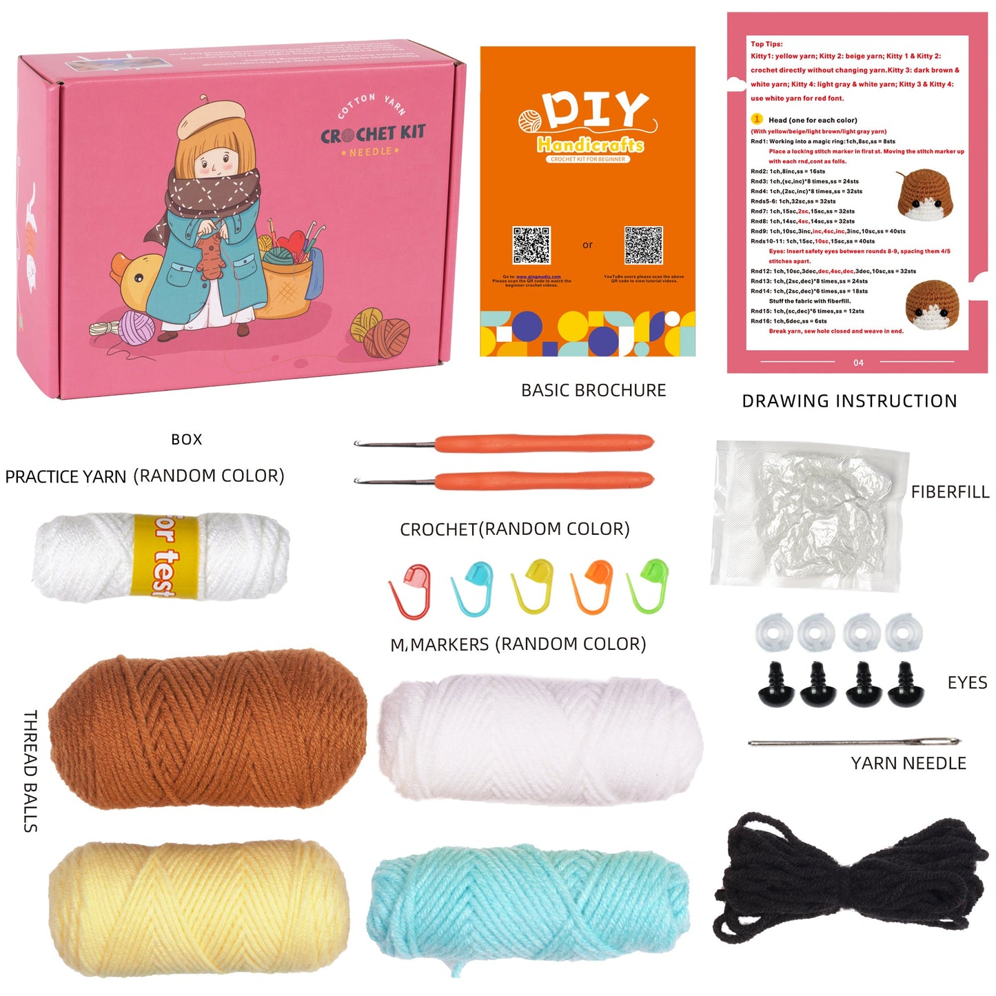 Cats Amigurumi DIY Crochet Kit Wizardi F07N8-M124 Wizardi
