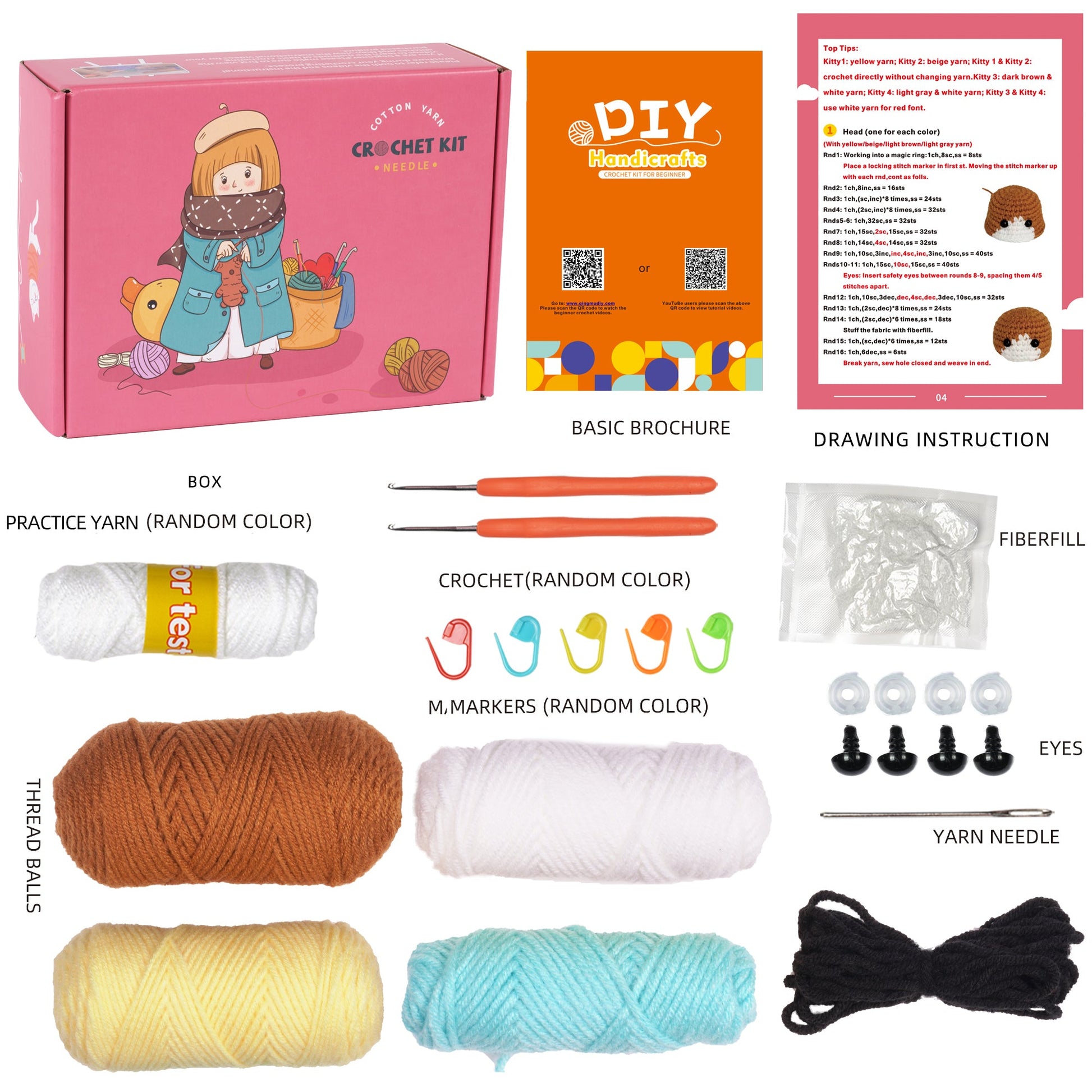 Cats Amigurumi DIY Crochet Kit Wizardi F07N8-M124 Wizardi