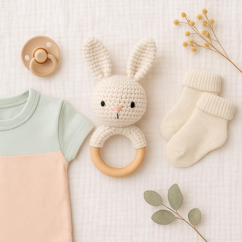 Bunny Baby Toy Crochet Pattern PDF | Amigurumi Rattle & Teething Ring DIY BBM