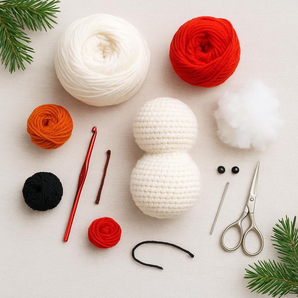 Cozy Snow Friend Crochet Pattern PDF | Amigurumi Snowman BBM