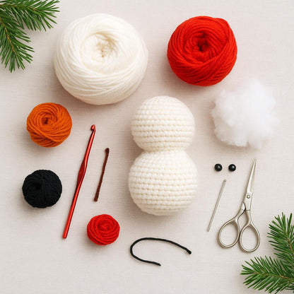 Cozy Snow Friend Crochet Pattern PDF | Amigurumi Snowman BBM