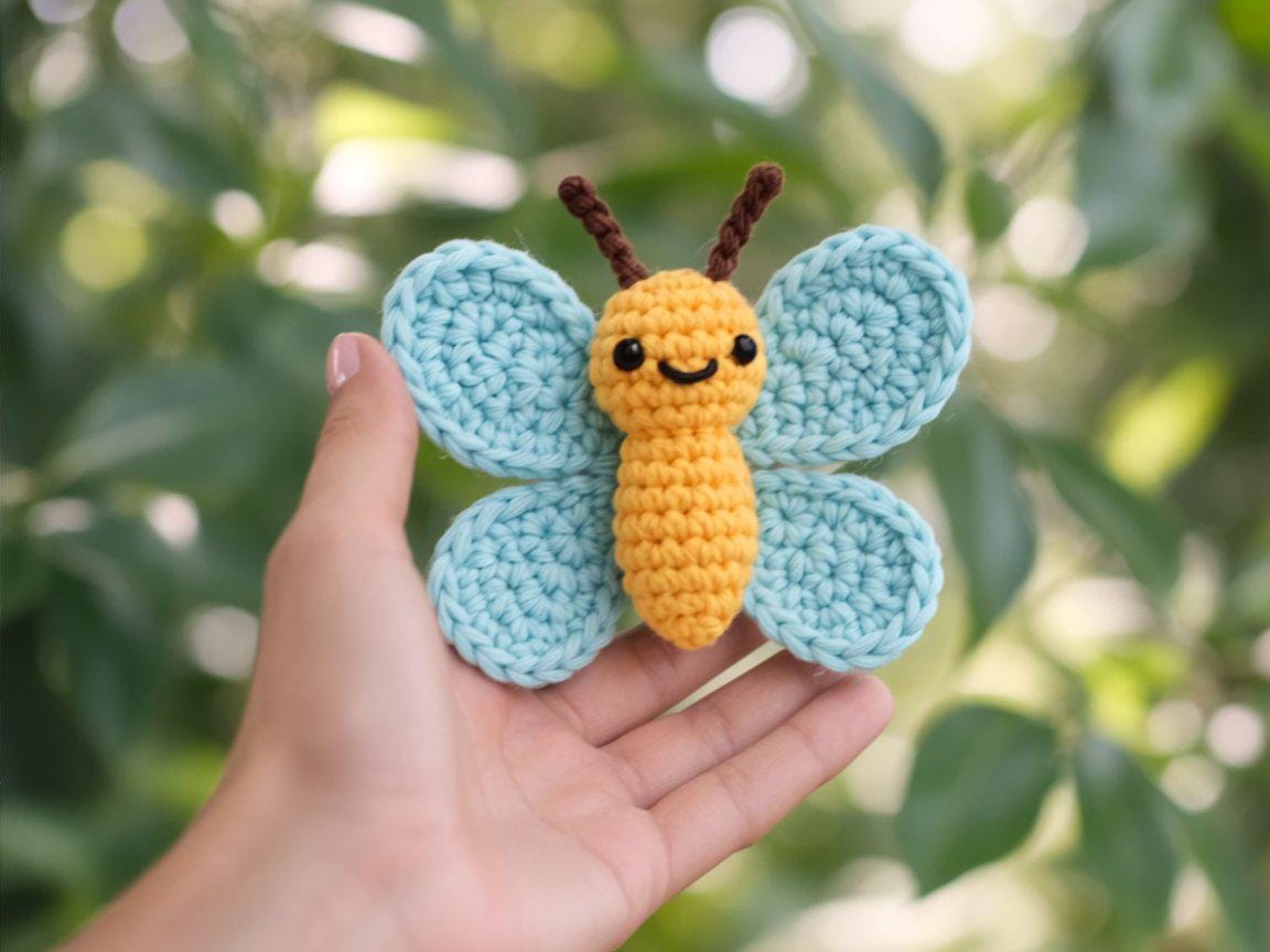 Butterfly Crochet PDF Pattern | Amigurumi DIY Small Toy & Ornament Download BBM
