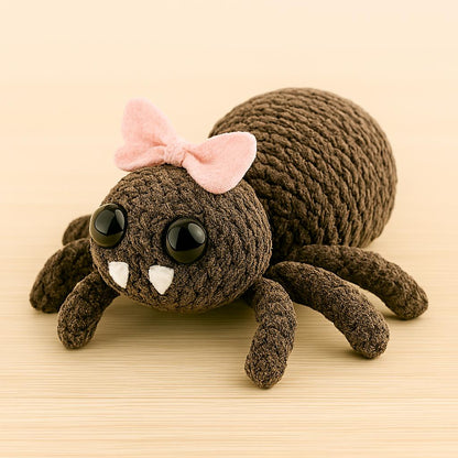 Crochet Spider Plush Pattern PDF – Amigurumi Halloween Toy, Soft Stuffed Animal, Beginner Friendly BBM