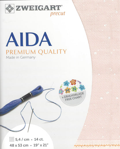 Stern-Aida Splash 14 count Powder Pink 3706/4259 Zweigart