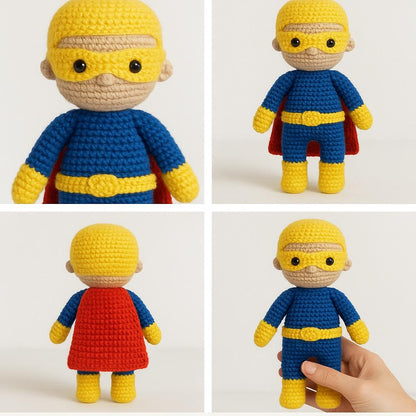 Superhero Doll Crochet Pattern | Amigurumi Beginner-Friendly PDF DIY BBM