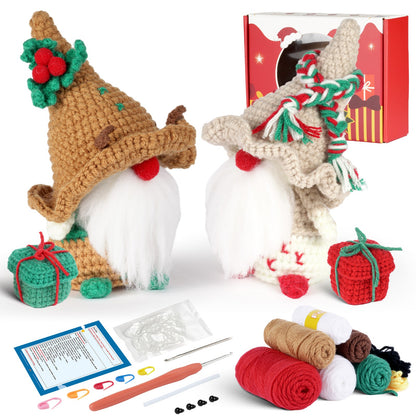 Christmas Gnomes Amigurumi DIY Crochet Kit Wizardi F07N8-M164 Wizardi
