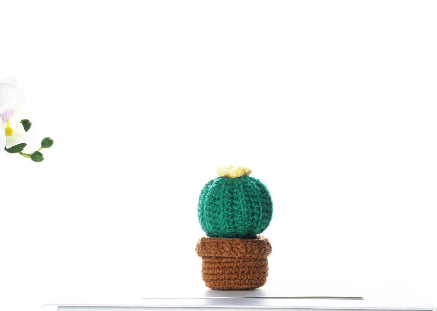 Cactus with Flowers. Potted Plant Amigurumi DIY Crochet Kit Wizardi F07N8-M18 Wizardi