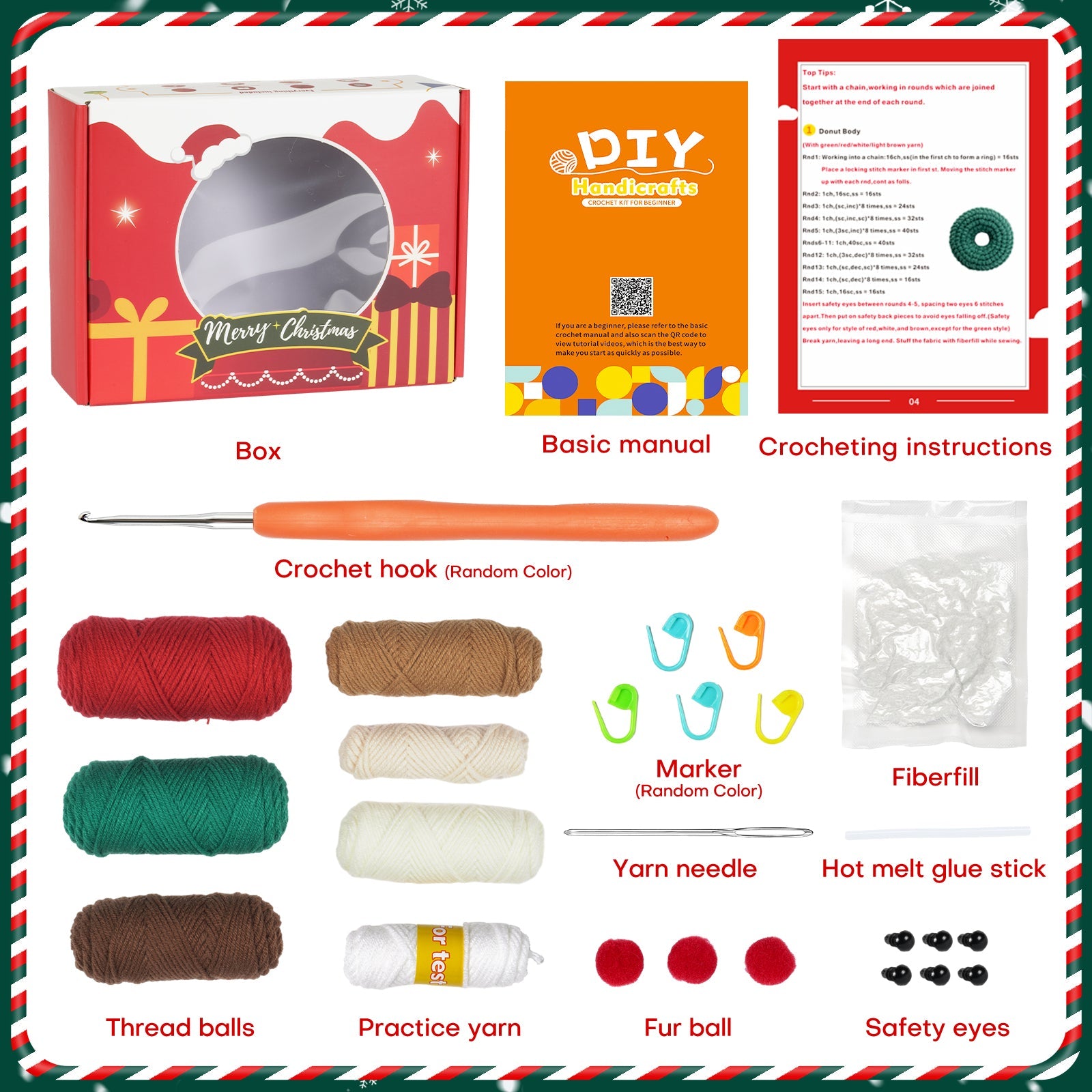 Christmas Amigurumi DIY Crochet Kit Wizardi F07N8-M118 Wizardi
