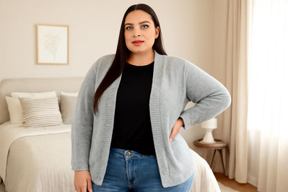 Chunky Knit Cardigan Pattern: Women's Oat Sweater (PDF Download) BBM