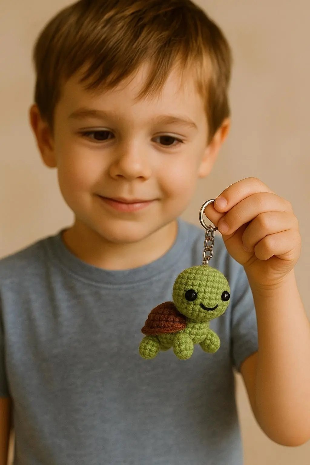 Mini Turtle Crochet Pattern PDF | Amigurumi Animal Keychain DIY Tutorial BBM
