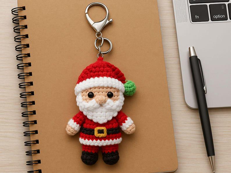 Christmas Crochet Pattern Bundle | Santa Keychain & Snowman Amigurumi | Beginner Holiday Crochet PDF BBM