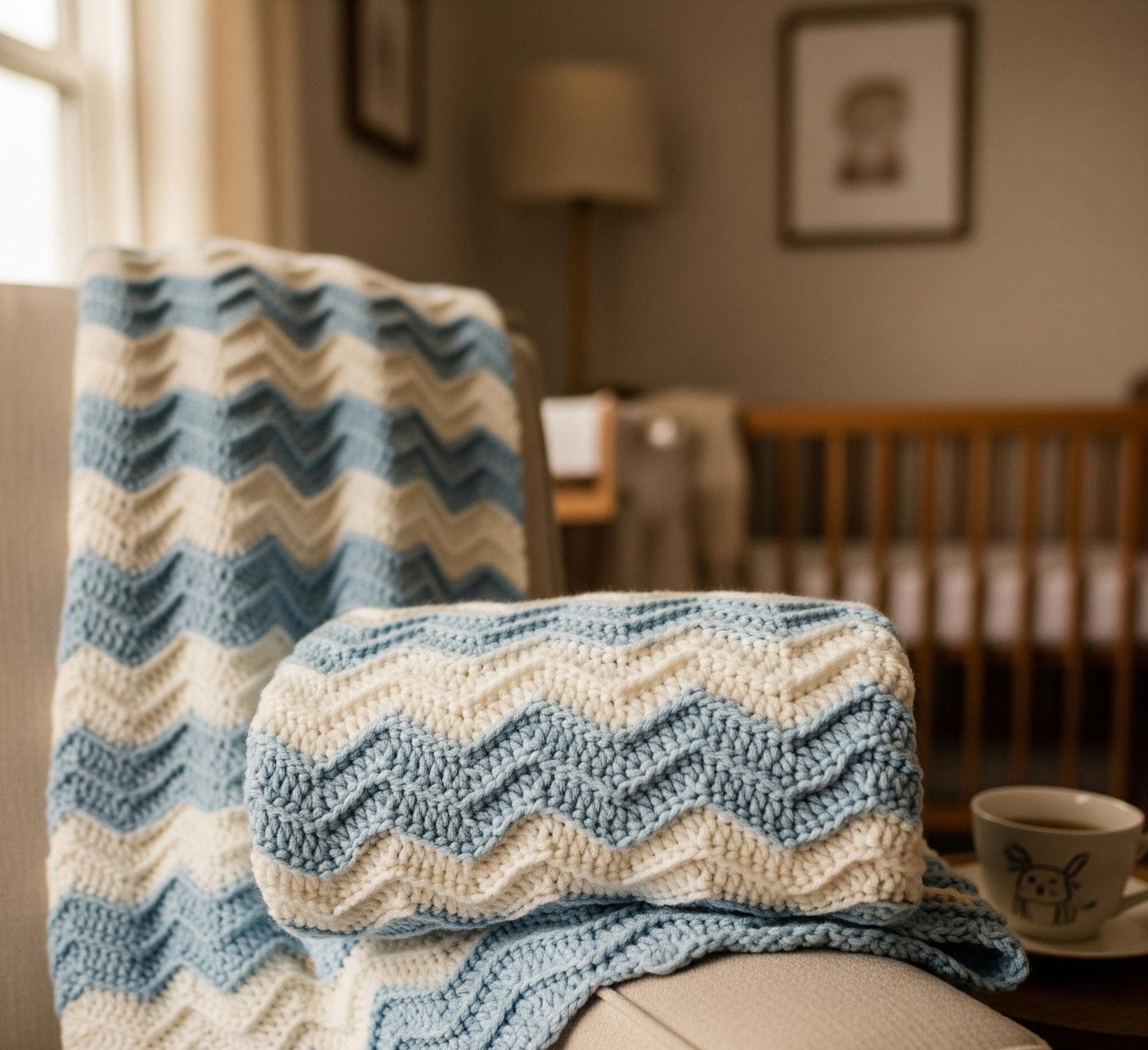 Shell Stitch Baby Blanket Crochet PDF | Whispering Waves Pattern Digital Download BBM