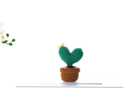Cactus with Flowers. Potted Plant Amigurumi DIY Crochet Kit Wizardi F07N8-M18 Wizardi