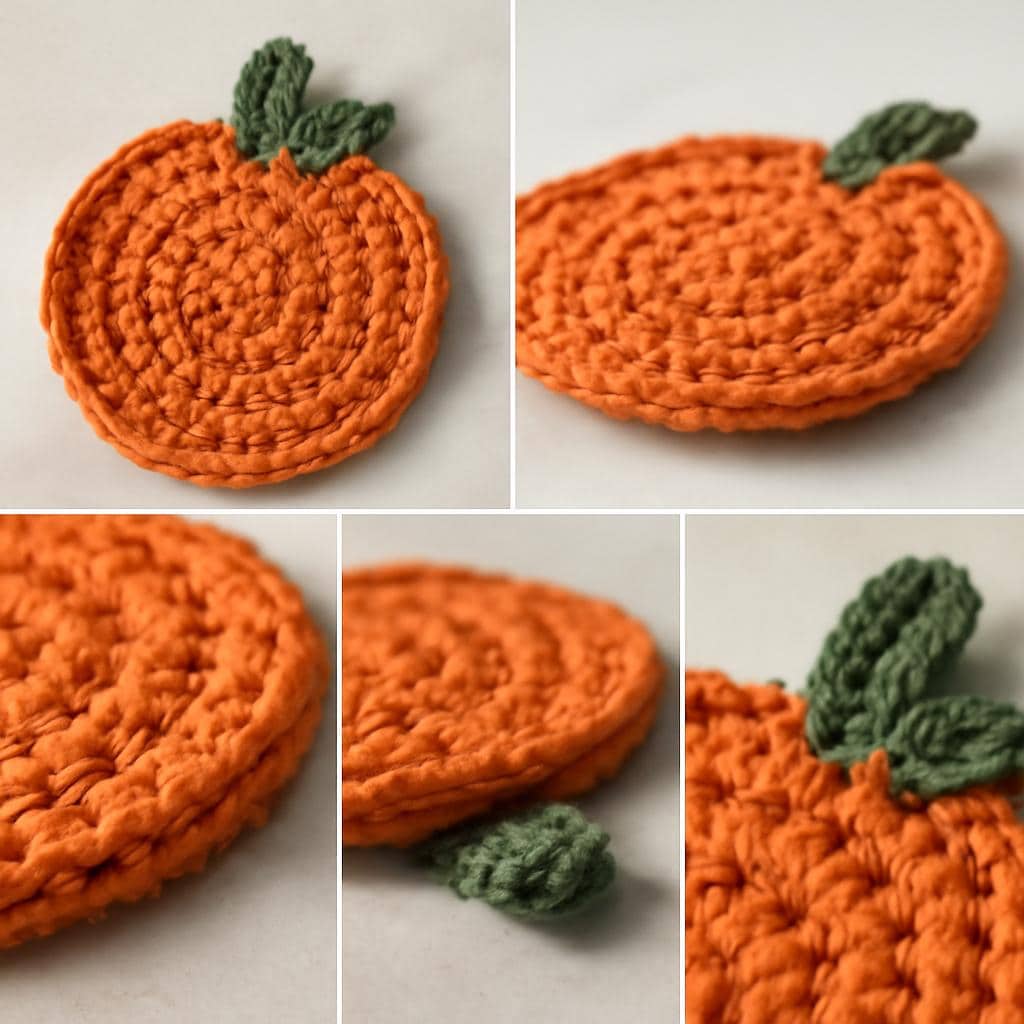 Pumpkin Coaster Crochet Pattern PDF | Beginner-Friendly Fall Decor | Quick Easy Gift | Halloween & Thanksgiving Home BBM