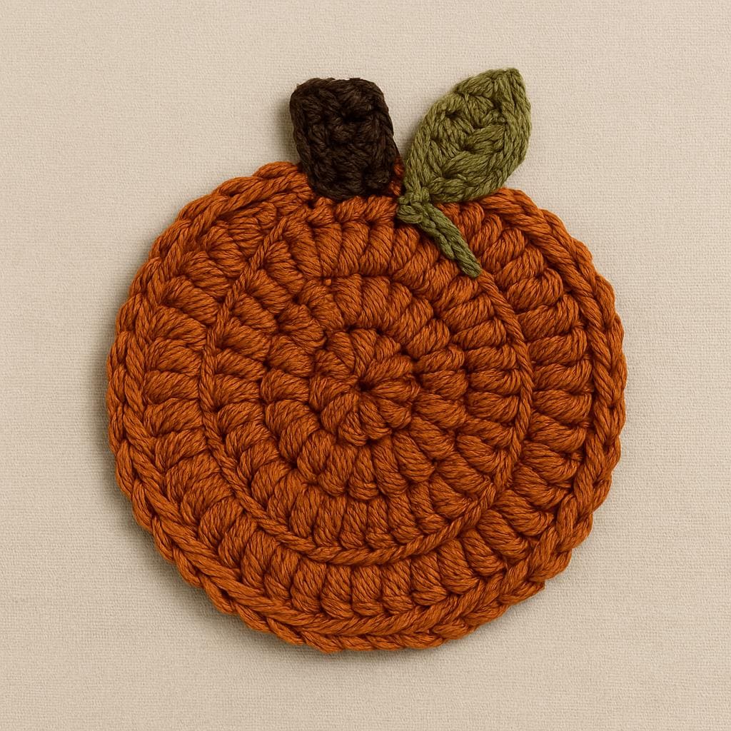 Pumpkin Coaster Crochet Pattern PDF | Beginner-Friendly Fall Decor | Quick Easy Gift | Halloween & Thanksgiving Home BBM